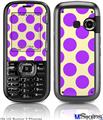 LG Rumor 2 Skin - Kearas Polka Dots Purple On Cream