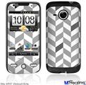 HTC Droid Eris Skin - Chevrons Gray And Charcoal