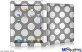 iPad Skin - Kearas Polka Dots Whtie On Gray