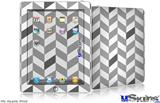 iPad Skin - Chevrons Gray And Charcoal