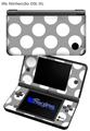 Kearas Polka Dots Whtie On Gray - Decal Style Skin fits Nintendo DSi XL (DSi SOLD SEPARATELY)