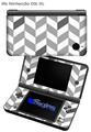 Chevrons Gray And Charcoal - Decal Style Skin fits Nintendo DSi XL (DSi SOLD SEPARATELY)