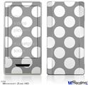 Zune HD Skin - Kearas Polka Dots Whtie On Gray