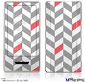 Zune HD Skin - Chevrons Gray And Coral