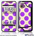 HTC Droid Incredible Skin - Kearas Polka Dots Purple On Cream