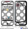 HTC Droid Incredible Skin - Kearas Polka Dots Whtie On Gray