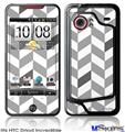 HTC Droid Incredible Skin - Chevrons Gray And Charcoal