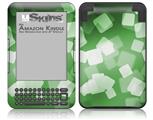Bokeh Squared Green - Decal Style Skin fits Amazon Kindle 3 Keyboard (with 6 inch display)
