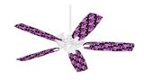Skull Checker Pink - Ceiling Fan Skin Kit fits most 42 inch fans (FAN and BLADES SOLD SEPARATELY)