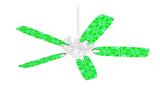 Skull Patch Pattern Green - Ceiling Fan Skin Kit fits most 42 inch fans (FAN and BLADES SOLD SEPARATELY)