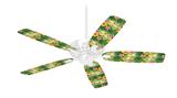Beach Flowers 02 Sage Green - Ceiling Fan Skin Kit fits most 42 inch fans (FAN and BLADES SOLD SEPARATELY)