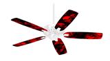 Skulls Confetti Red - Ceiling Fan Skin Kit fits most 42 inch fans (FAN and BLADES SOLD SEPARATELY)