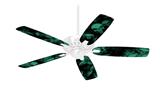 Skulls Confetti Seafoam Green - Ceiling Fan Skin Kit fits most 42 inch fans (FAN and BLADES SOLD SEPARATELY)
