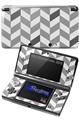 Chevrons Gray And Charcoal - Decal Style Skin fits Nintendo 3DS (3DS SOLD SEPARATELY)