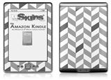 Chevrons Gray And Charcoal - Decal Style Skin (fits 4th Gen Kindle with 6inch display and no keyboard)