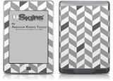 Chevrons Gray And Charcoal - Decal Style Skin (fits Amazon Kindle Touch Skin)