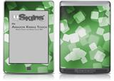Bokeh Squared Green - Decal Style Skin (fits Amazon Kindle Touch Skin)