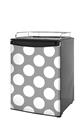 Kegerator Skin - Kearas Polka Dots Whtie On Gray (fits medium sized dorm fridge and kegerators)