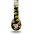 WraptorSkinz Skin Decal Wrap compatible with Beats Solo HD (Original) Iowa Hawkeyes Tigerhawk Tiled 06 Gold on Black (HEADPHONES NOT INCLUDED)