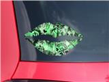 Lips Decal 9x5.5 Scene Kid Sketches Green