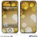 iPhone 4S Decal Style Vinyl Skin - Bokeh Hex Yellow
