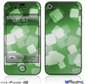 iPhone 4S Decal Style Vinyl Skin - Bokeh Squared Green