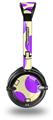 Kearas Polka Dots Purple On Cream Decal Style Skin fits Skullcandy Lowrider Headphones (HEADPHONES  SOLD SEPARATELY)