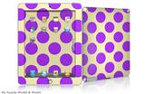 iPad Skin - Kearas Polka Dots Purple On Cream (fits iPad2 and iPad3)