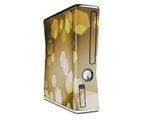 Bokeh Hex Yellow Decal Style Skin for XBOX 360 Slim Vertical