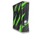 Jagged Camo Neon Green Decal Style Skin for XBOX 360 Slim Vertical