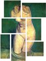 Vincent Van Gogh Plaster Statuette Of A Female Torso6 - 7 Piece Fabric Peel and Stick Wall Skin Art (50x38 inches)