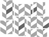 Chevrons Gray And Charcoal - 7 Piece Fabric Peel and Stick Wall Skin Art (50x38 inches)