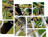 Shatterday - 7 Piece Fabric Peel and Stick Wall Skin Art (50x38 inches)