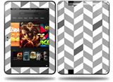 Chevrons Gray And Charcoal Decal Style Skin fits Amazon Kindle Fire HD 8.9 inch