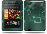Bokeh Music Seafoam Green Decal Style Skin fits Amazon Kindle Fire HD 8.9 inch