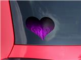 Fire Flames Purple - I Heart Love Car Window Decal 6.5 x 5.5 inches