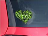 Scattered Skulls Neon Green - I Heart Love Car Window Decal 6.5 x 5.5 inches