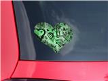 Scene Kid Sketches Green - I Heart Love Car Window Decal 6.5 x 5.5 inches