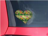 Beach Flowers 02 Sage Green - I Heart Love Car Window Decal 6.5 x 5.5 inches