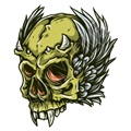 Skull Vampire 41x48 inch - Fabric Wall Skin Decal